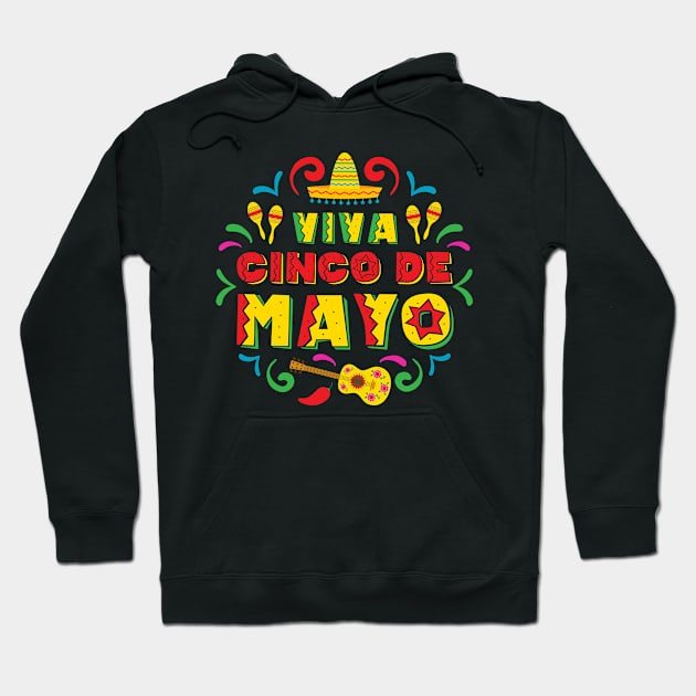 Viva Cinco De Mayo Cinco De Mayo Hoodie by Caskara